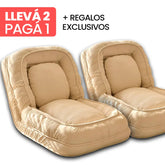 [LLEVÁ 2, PAGÁ 1] Sillón Cama Reclinable de Algodón 5 en 1 + REGALOS: Almohadas Cushion