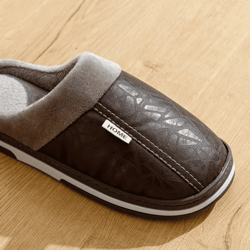 [Compre 1 Leve 2] Pantufla Ortopédica de Cuero – Interior Afelpado [Antiodor]