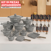 ¡Sólo Por Hoy | Kit de Ollas de Cerámica 19 Piezas Antiadherentes + Envío Gratis